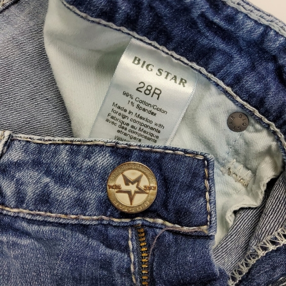 Big Star Maddie Skinny Woman's Size 28R Washed Embroidered Authentic Jeans - Picture 8 of 14